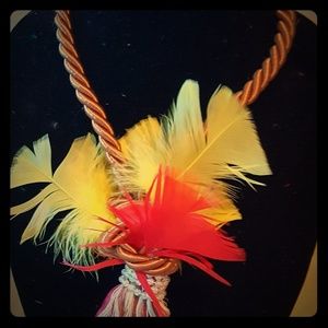 Handmade fiber necklace